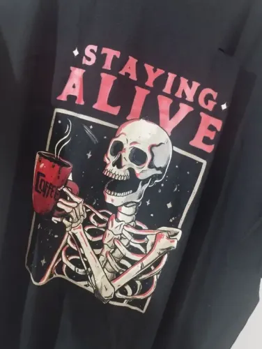 Vestido/Camiseta Shein Staying Alive
