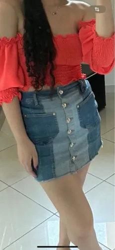 Saia jeans 30 reais