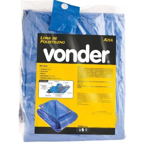Lona Reforçada 4x3 Azul 150 Micras-Vonder Plus