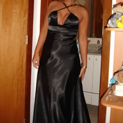 Vestido longo preto