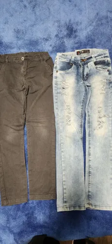Calças infantis jeans e sarja slim