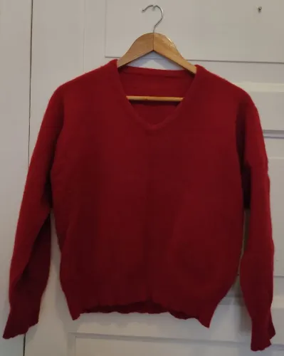 Suéter feminino de caxemira/cashmere - Vermelho (pouco usado)