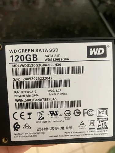SSD 120GB novo 