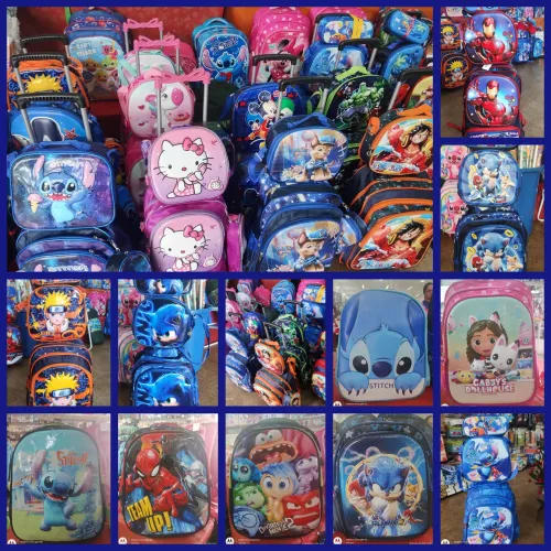 Mochilas infantis - Diversos temas - Novas