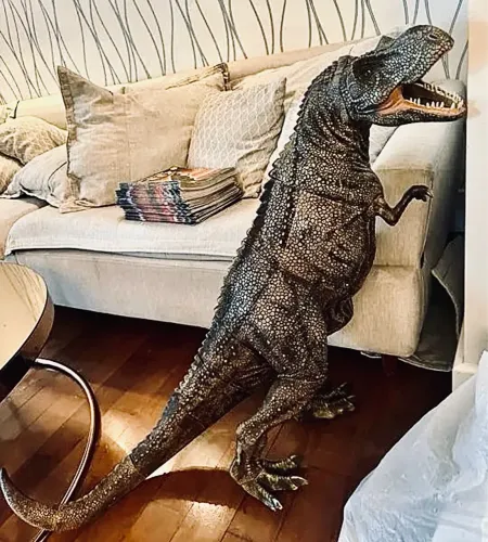 Dinossauro T-Rex Salvat completo com revistas