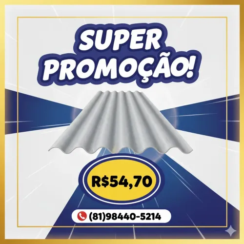 Telha Fibrocimento em Oferta Relâmpago - Preço Baixo de Verdade!<br>