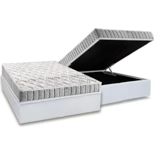 quarto cama bau casal com colchao