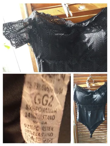 Body de renda preto