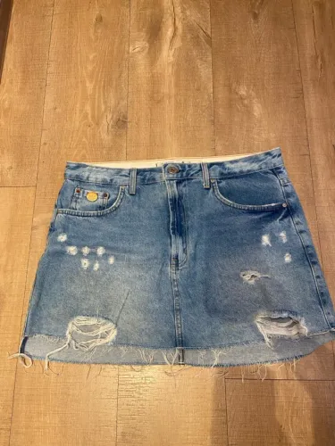 Saia Jeans Desfiada Renner - Tamanho 44