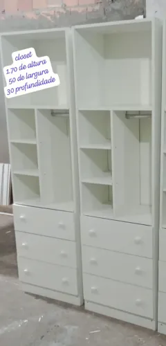 Armário Guarda-Roupa Branco 170x50x30cm