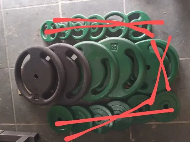 Anilhas para musculação: 4 anilhas 25 Kg cada 
