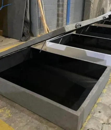 cama box bau casal com pistão a gás - receba o conforto sem sair de casa