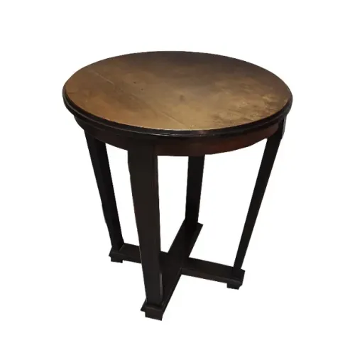 Mesa lateral em madeira nobre marrom escura 62 x 56
