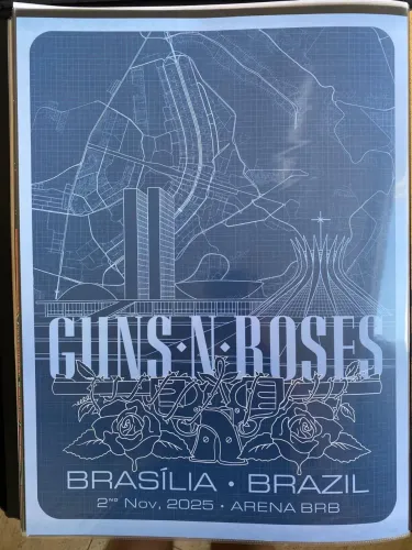 Pôster Guns N Roses - Brasília 2025