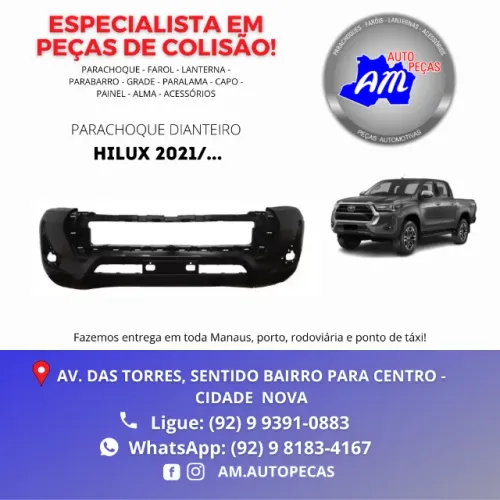 parachoque dianteiro nova hilux