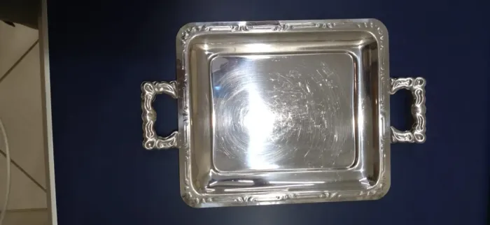 Baixela Bandeja Retangular em Aço Inox