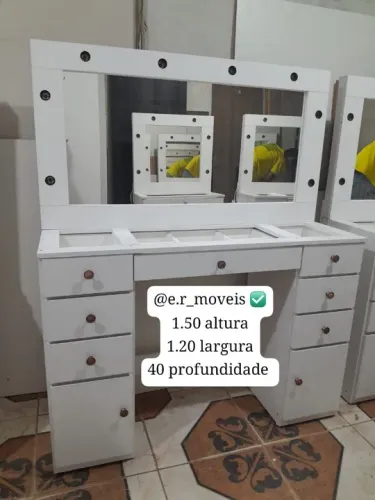 Penteadeira com Espelho lâmpadas de led