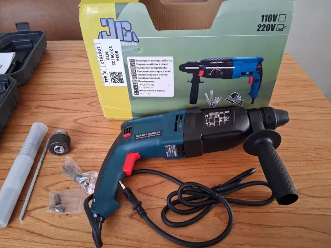 MARTELETE INDUSTRIAL 1200W SDS PLUS - ROMPEDOR, FURADOR DE ALTO IMPACTO- NOVO-