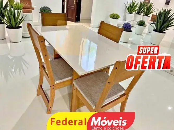 Mesa de Jantar 1,08x68cm c/ 4 Cadeiras SUPER OFERTA (FALE CONOSCO)
