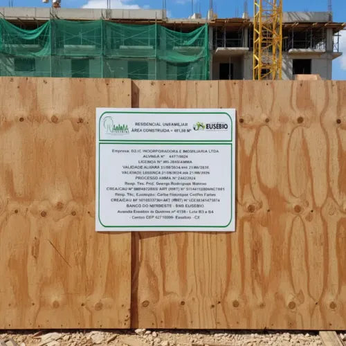 Placa de Obra Amma Eusébio