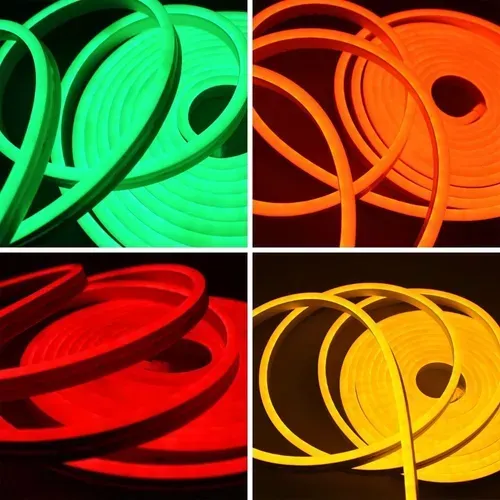 Fita LED Neon Flexível 12V 5 Metros | Branco Quente, Branco Frio ou RGB com Controle 