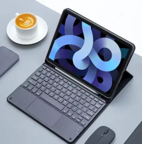Capa com teclado para IPAD 7ª/8ª/9ª G. ou outros com tela 10,2 polegadas.