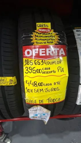 PROMOÇÃO PNEUS 185 65 14 DUNLOP