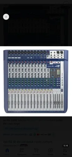 Mesa de som Soundcraft Signature 16 profissional