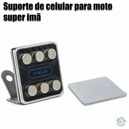 Suporte de celular para moto super imã guidão