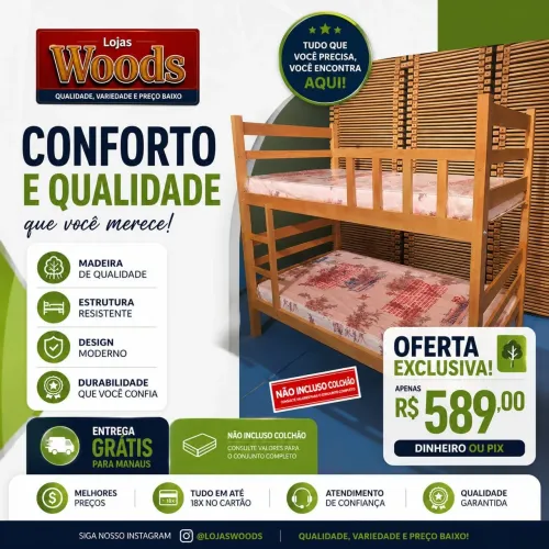 Beliche Madeira Novo R$ 589,00