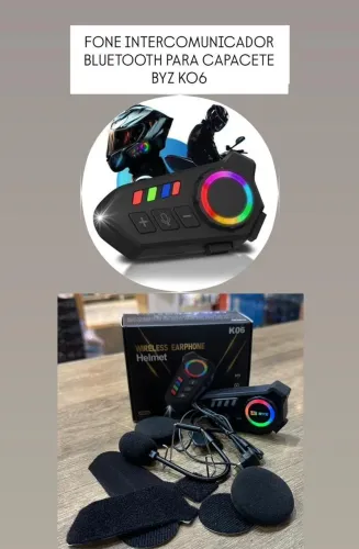 Fone Bluetooth para capacete 