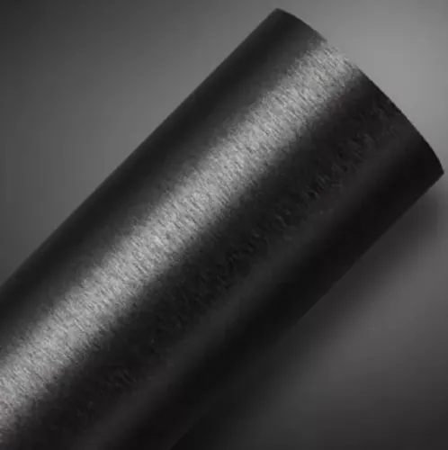 Vinil Adesivo Tuning Aço Escovado Preto Rolo 65cm X 138cm
