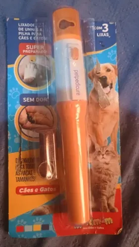 Lixador De Unhas Pilha Cães Gatos +3 Lixas Unha Pet Aparador