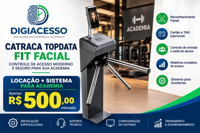 CATRACA FACIAL ACADEMIA - LOCAÇÃO 