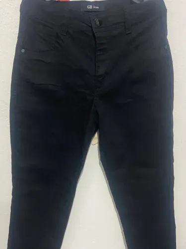 Calça Jeans Preta Skinny Feminina Cós Alto