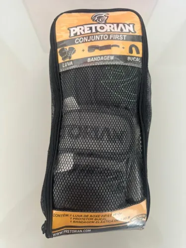 Kit Luva 14oz Pretorian First Boxe Muay Thai + Bandagem + Bucal