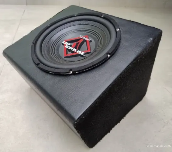 Subwoofer Bomber Upgrade 10 polegadas 350w Rms + Caixa Mdf Selada