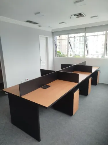 ESTAÇÃO DE TRABALHO 6 POSIÇÕES NOVAS+ 6 GAVETEIROS SEMINOVOS***LEIA A DESCRIÇÃO***