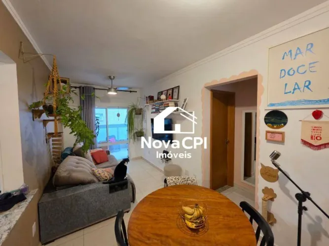 Apartamento na Guilhermina em Praia Grande  1 Quarto com Sacada e Lazer Completo