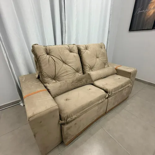 LINDO E CONFORTÁVEL SOFÁ RETRÁTIL RECLINÁVEL RIO 2,00