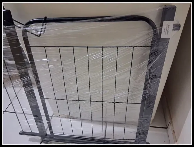 Portãozinho Grade de Proteção para Cães e Crianças + Extensor Incluso (Preto)