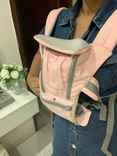 Bebe canguru ergonômico rosa