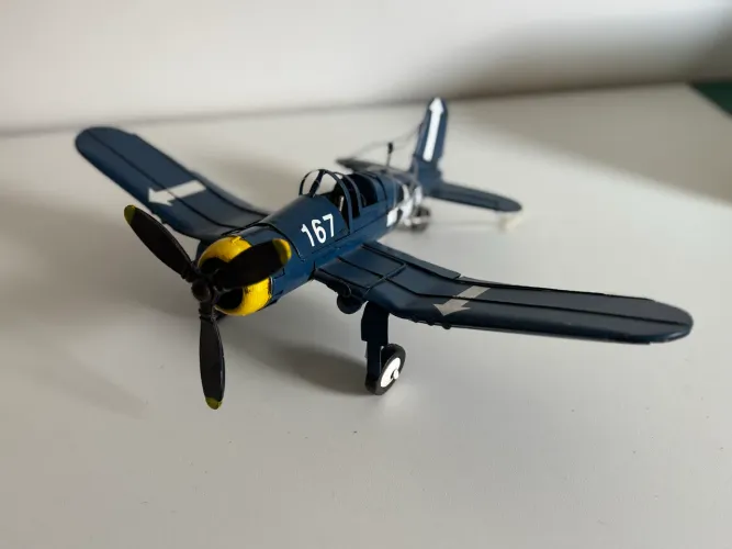 Avião azul vintage - Decorativo