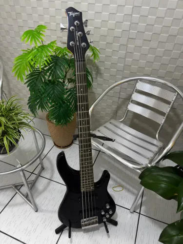 Baixo Elétrico Tagima Millenium 5 Cordas Preto Ativo Soap Bar HH Maple