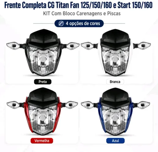 Frente Completa C/ Aranha CG Titan Fan 125 150 160 Start 150 160