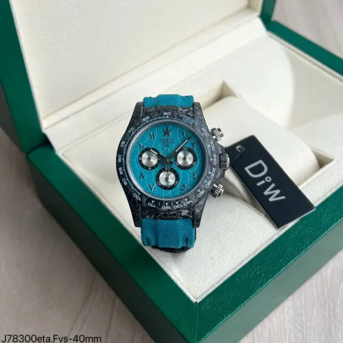 RELÓGIO ROLEX Daytona diw azul  -ETA S/C - PULSEIRA  VERDE AGUA E FUNDO VERDE AGUA 