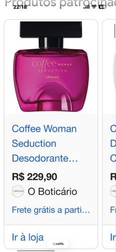 VENDO PERFUME OBOTICARIO COFFE