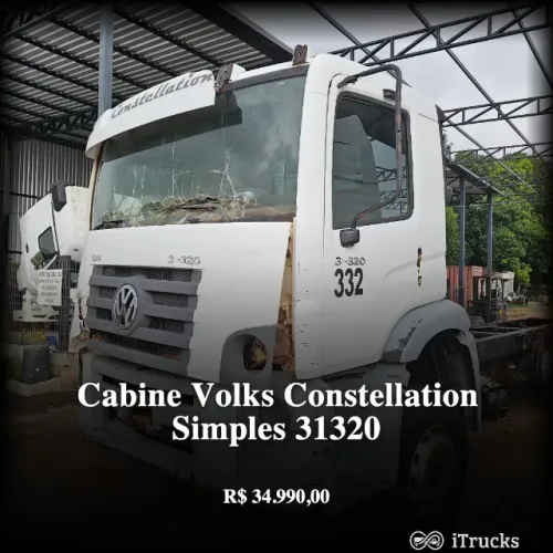 Cabine Volks 31320 Constellation Teto Baixo Simples Curta