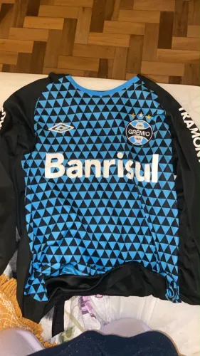 Camisa Grêmio Umbro Oficial - Azul e Preta (Excelente Estado)