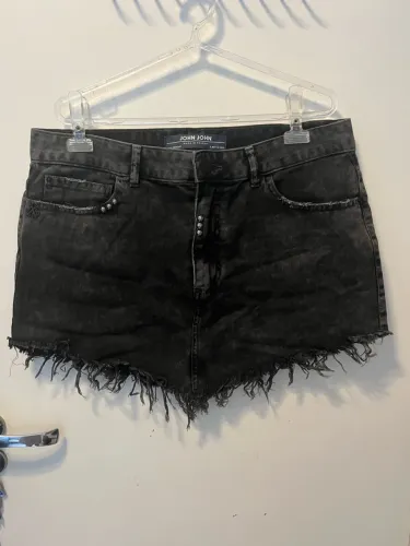 Saia Jeans Preta John John Tamanho 42